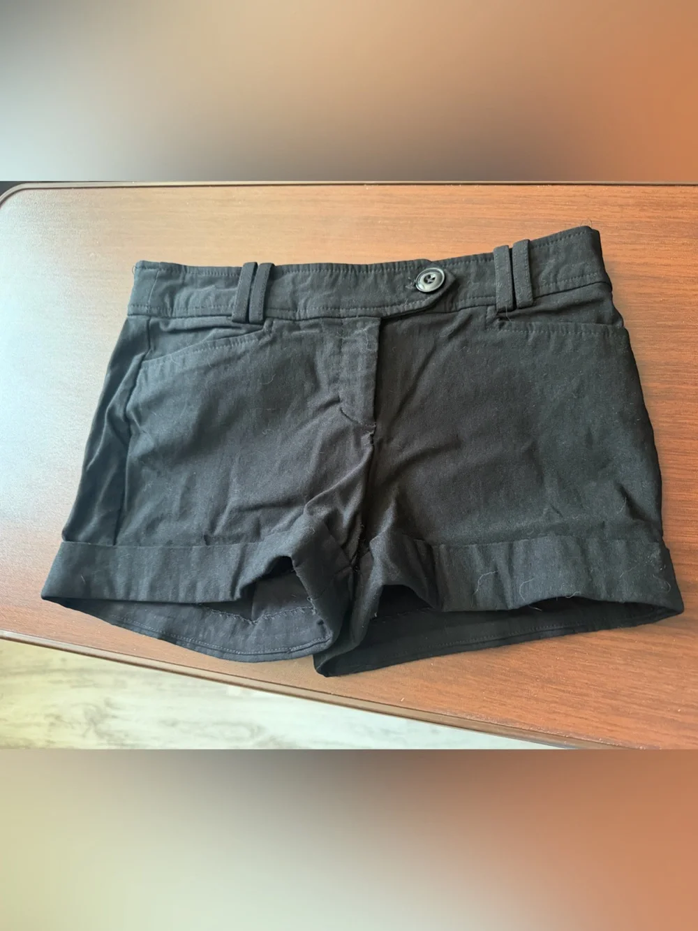 Black Women's Cuffed Shorts